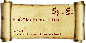 Szőke Ernesztina névjegykártya